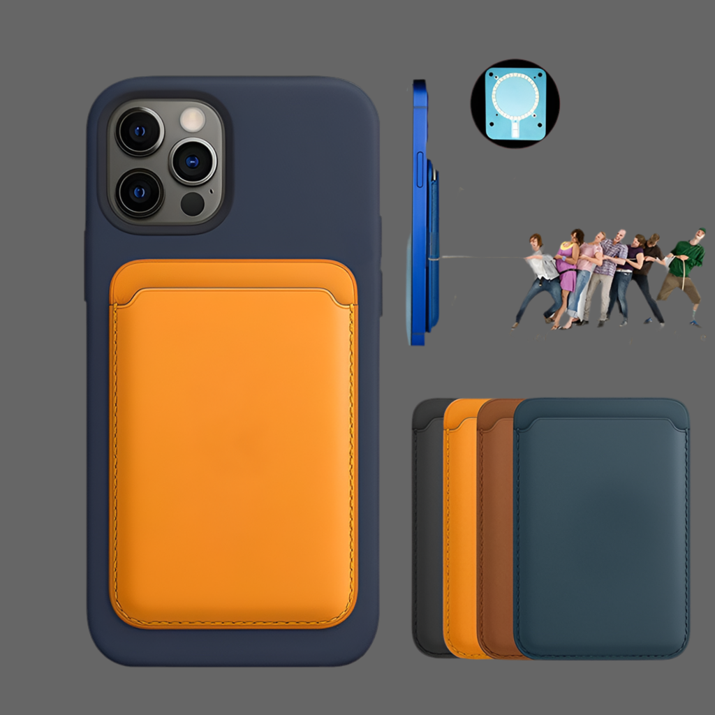 Magnetic Leather Wallet Case