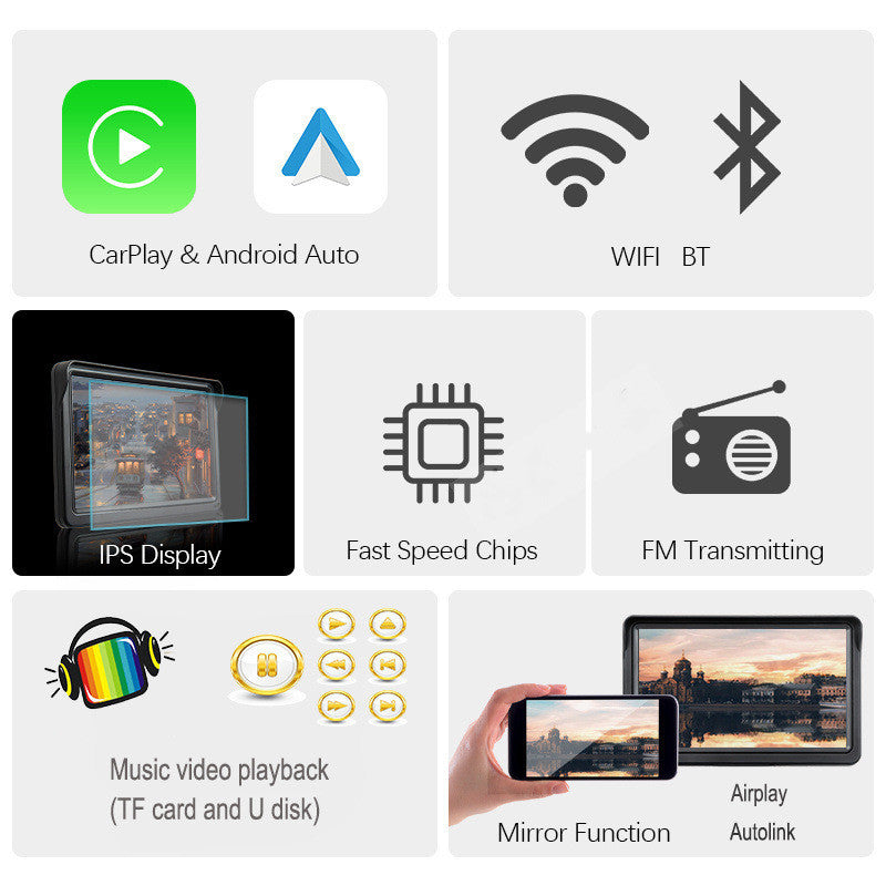 CarPlay and Android Auto Multimedia Screen