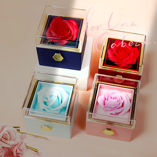 Rotating Rose Jewelry Box
