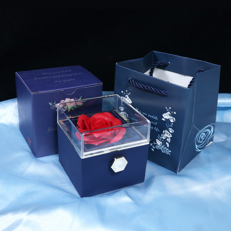 Rotating Rose Jewelry Box