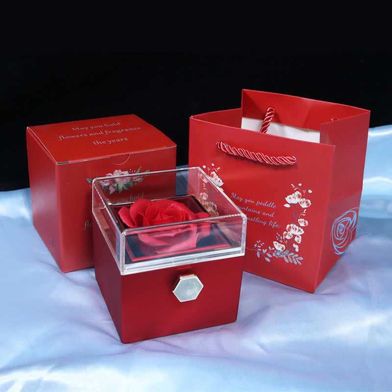 Rotating Rose Jewelry Box