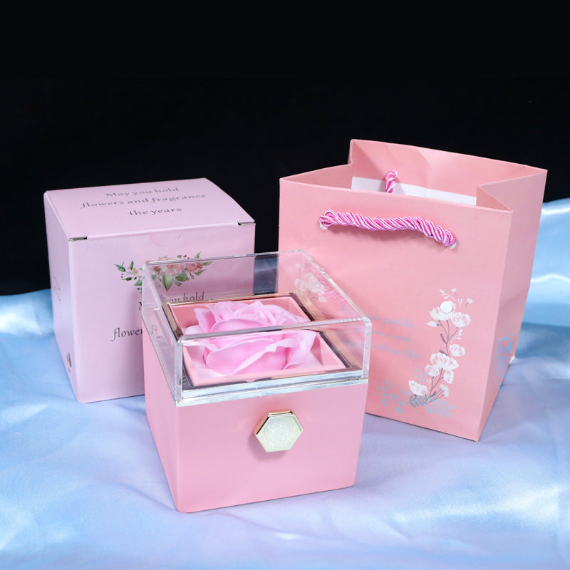 Rotating Rose Jewelry Box